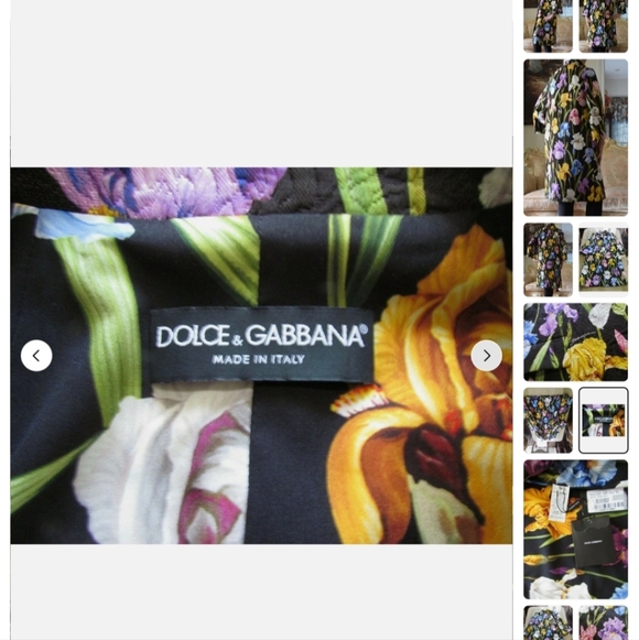 Dolce & Gabbana Floral Coat - Black and Multicolor - Picture 3 of 6